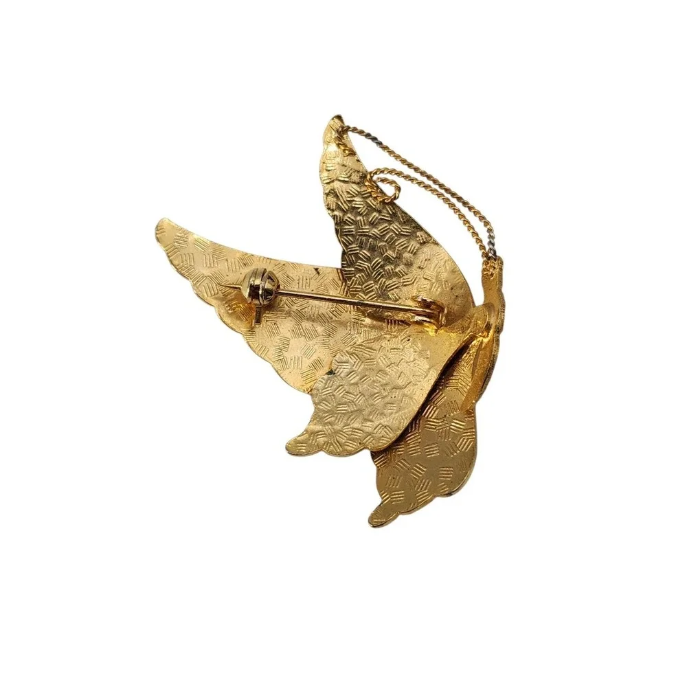 Vintage cloisonne‎ style enamel BUTTERFLY brooch pin